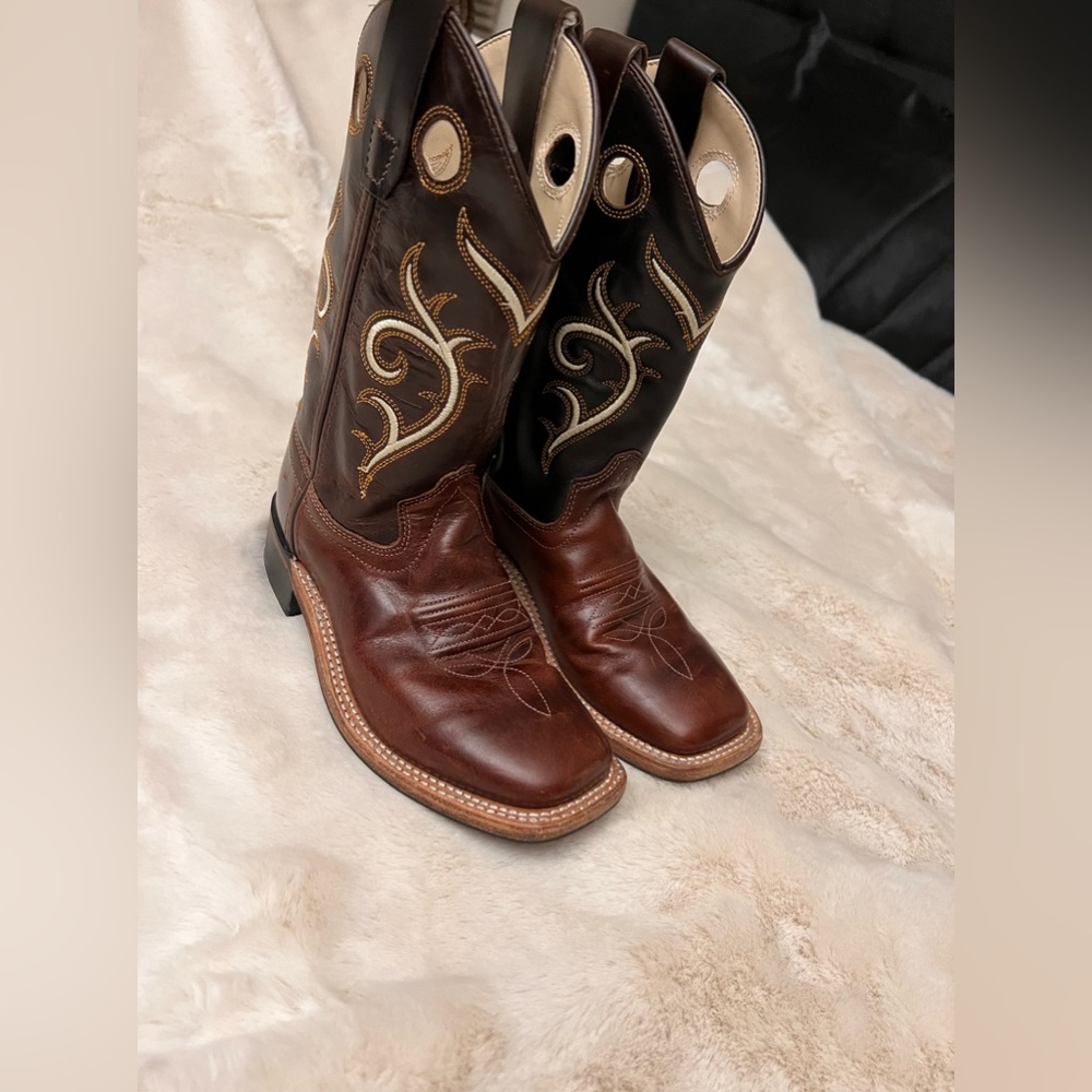 Kids leather cowboy boots (unisex)